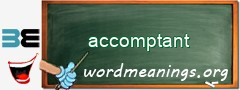 WordMeaning blackboard for accomptant